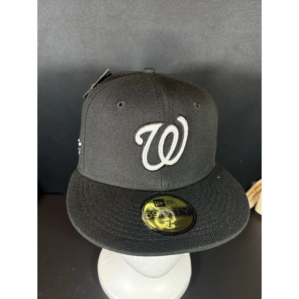 Paper Planes Washington Nationals 59Fifty Fitted Black 7 1/8 Cap New Era Hat